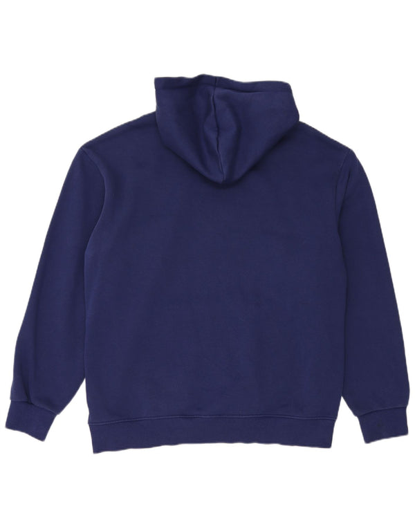 Puma Mens Graphic Hoodie Jumper Large Navy Blue Cotton