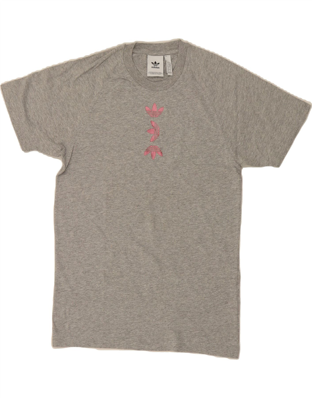 ADIDAS Mens Graphic T-Shirt Top Small Grey Flecked Cotton Vintage Adidas and Second-Hand Adidas from Messina Hembry 