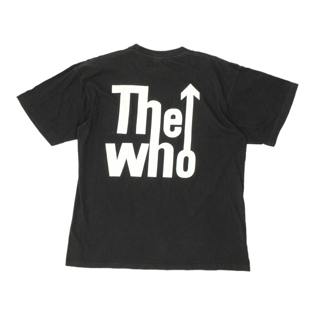 The Who Mens Black Logo Tshirt | 2006 British Rock Band Daltrey Townshend Moon | Vintage Messina Hembry | Thrift | Second-Hand Messina Hembry | Used Clothing | Messina Hembry 