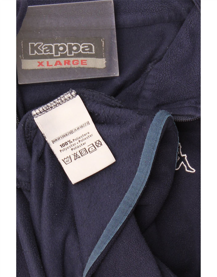 KAPPA Mens Fleece Jacket UK 42 XL Navy Blue Polyester