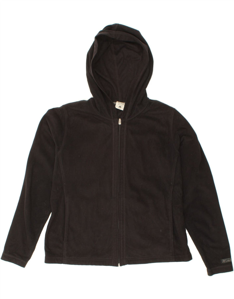 COLUMBIA Womens Hooded Fleece Jacket UK 18 XL Black Polyester Vintage Columbia and Second-Hand Columbia from Messina Hembry 