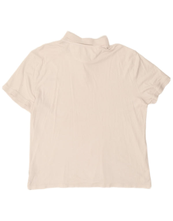 Calvin Klein Mens Polo Shirt 2XL White Cotton