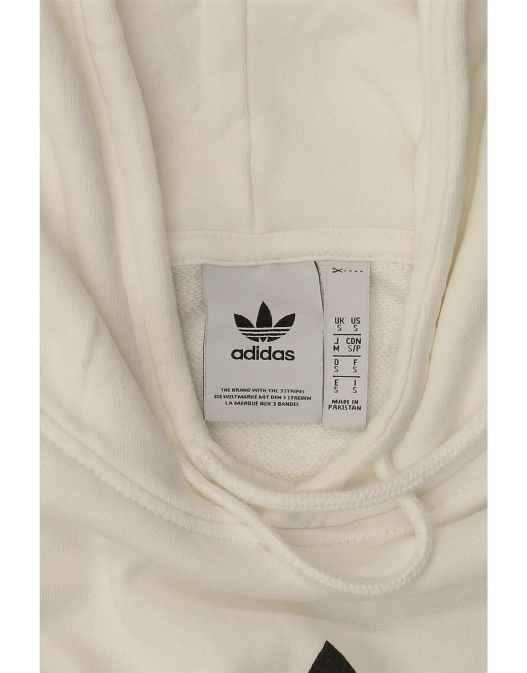 Adidas Mens Graphic Hoodie Jumper Small White