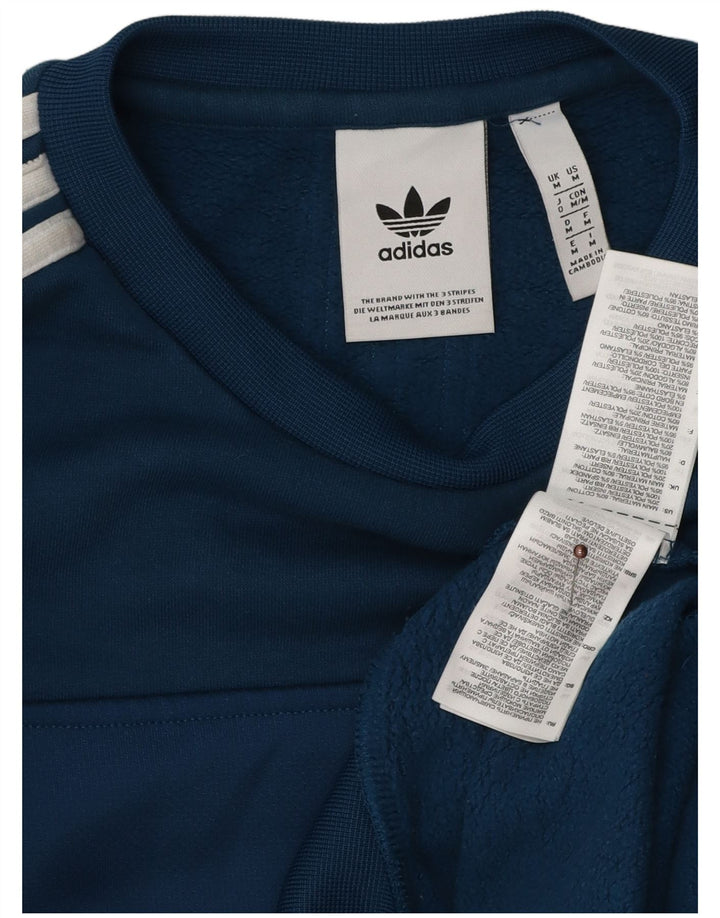ADIDAS Mens Sweatshirt Jumper Medium Blue Cotton