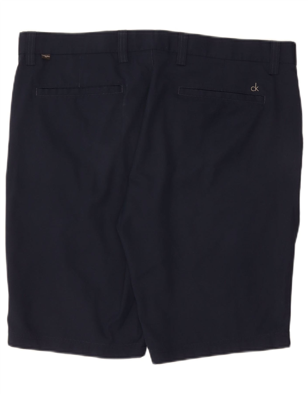 CALVIN KLEIN Mens Chino Shorts W38 XL Navy Blue Polyester