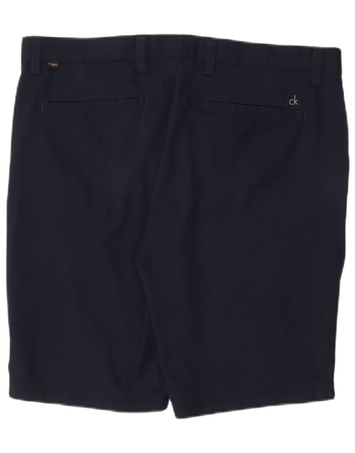 CALVIN KLEIN Mens Chino Shorts W38 XL Navy Blue Polyester