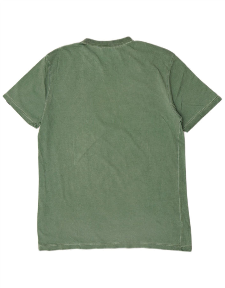 Gas Mens Graphic T-Shirt Top Medium Green Cotton