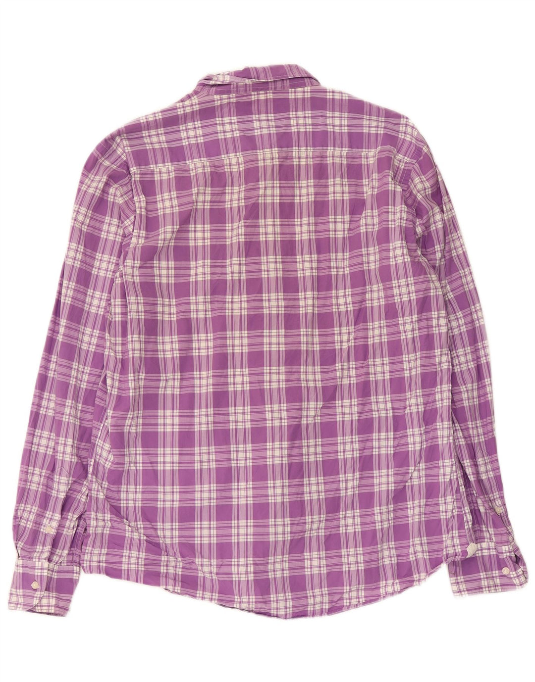 Massimo Dutti Mens Casual Fit Shirt XL Purple Check