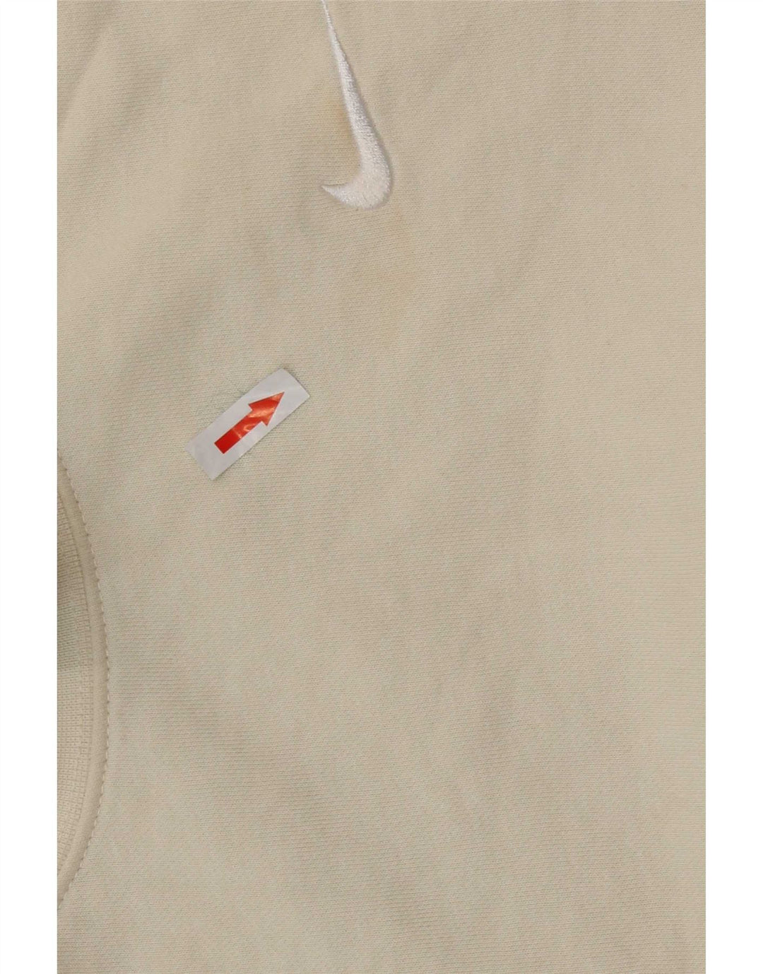 Nike Womens Crop Oversized Sweatshirt Jumper UK 14 Medium Off White Cotton