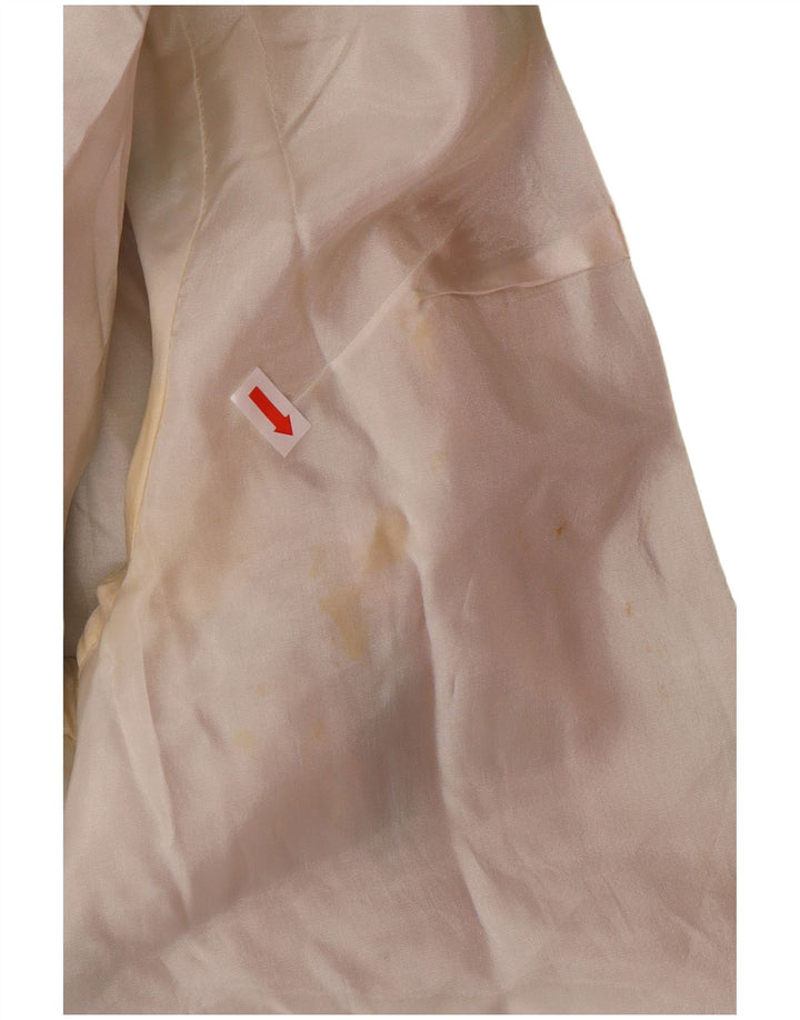 VINTAGE Womens Longline Abstract Pattern Blazer Jacket EU 42 Large Green