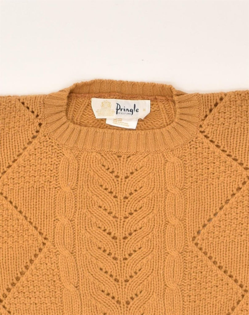 PRINGLE Womens Oversized Crew Neck Jumper Sweater UK 14 Medium Brown Wool | Vintage Pringle | Thrift | Second-Hand Pringle | Used Clothing | Messina Hembry 