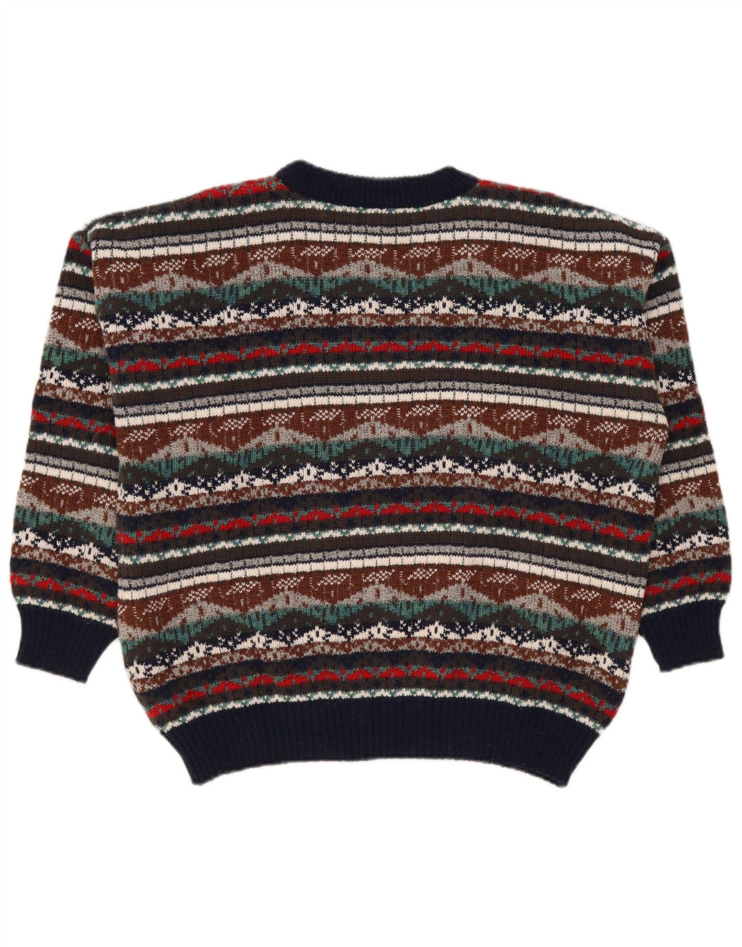 Vintage Mens Crew Neck Jumper Sweater XL Multicoloured Fair Isle