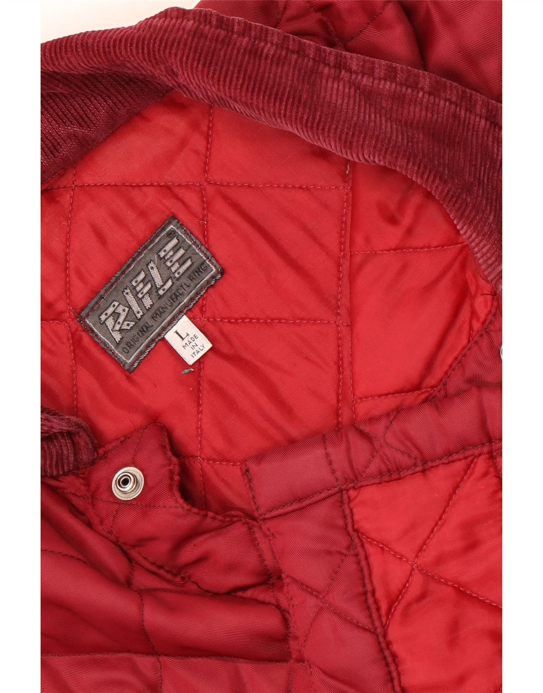 Rifle Mens Quilted Jacket UK 40 Large Red