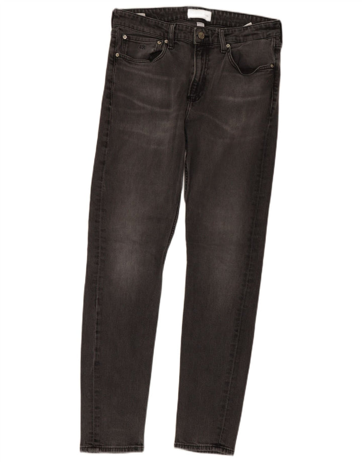 Calvin Klein Mens Slim Jeans W33 L32 Grey Cotton