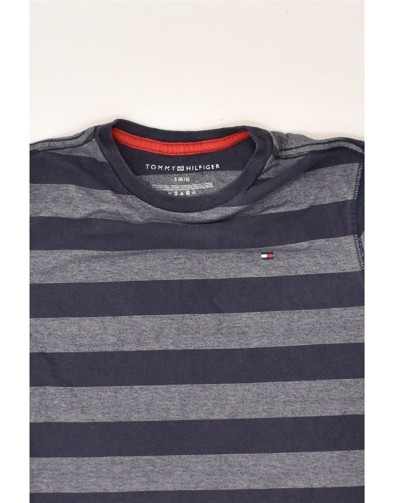 TOMMY HILFIGER Boys T-Shirt Top 8-9 Years Small Navy Blue Striped | Vintage Tommy Hilfiger | Thrift | Second-Hand Tommy Hilfiger | Used Clothing | Messina Hembry 