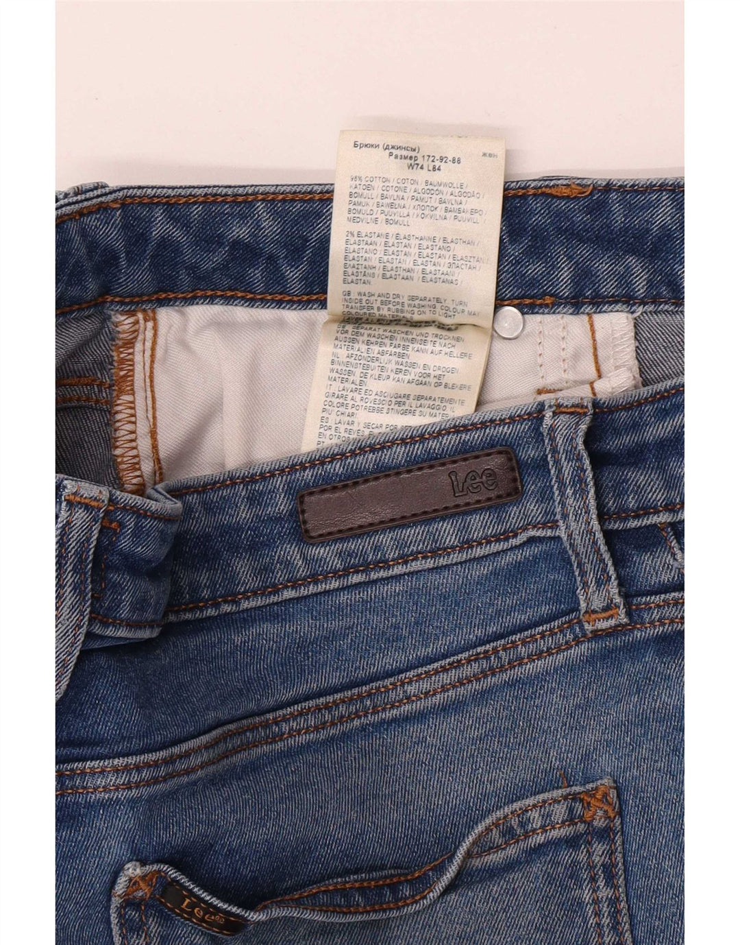 Lee Womens Crop Wide Leg Jeans W29 L26 Blue Cotton