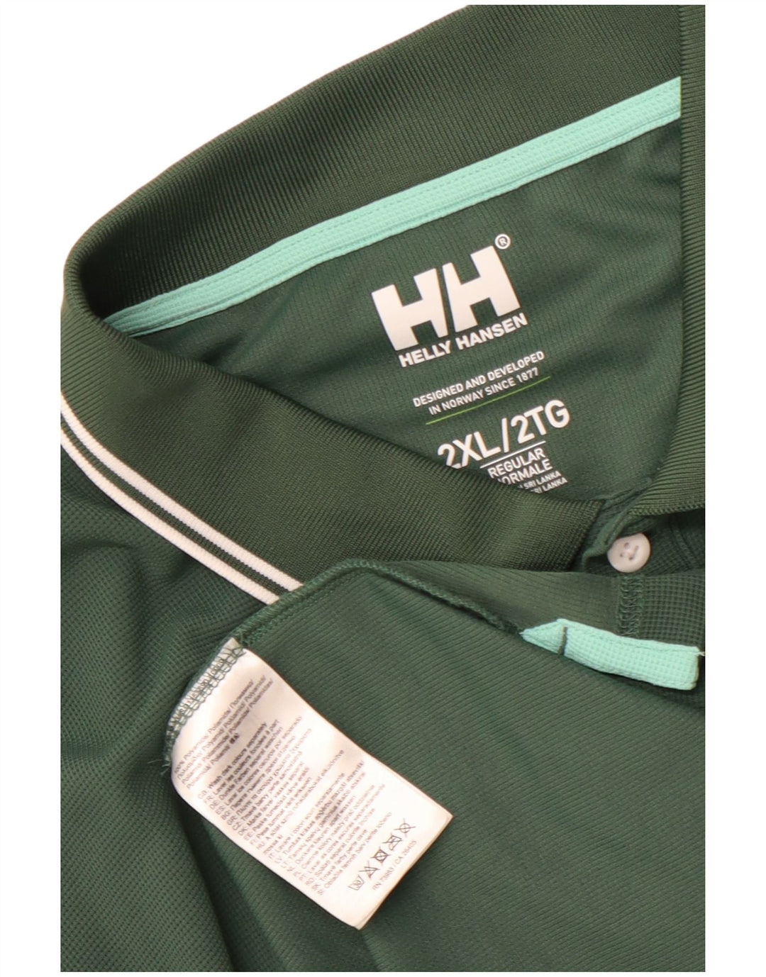 Helly Hansen Mens Regular Polo Shirt 2XL Green Polyamide