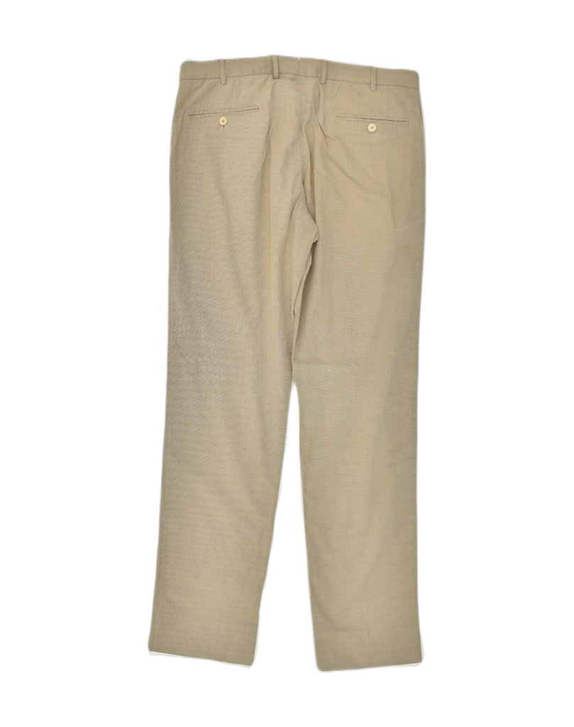 MASSIMO DUTTI Mens Straight Chino Trousers W34 L34 Beige Cotton | Vintage Massimo Dutti | Thrift | Second-Hand Massimo Dutti | Used Clothing | Messina Hembry 