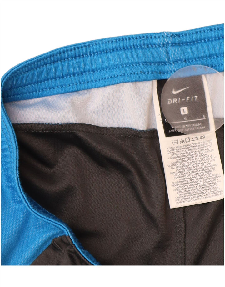 Nike Mens Dri Fit Sport Shorts Large Black Colourblock Polyester