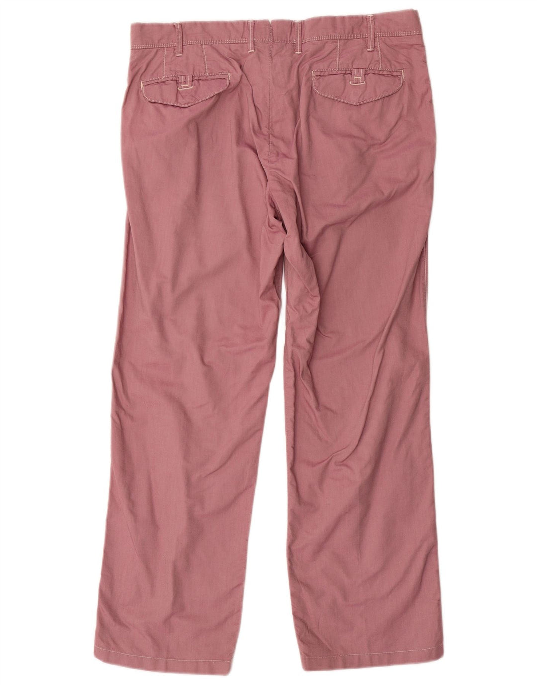 Massimo Dutti Mens Straight Chino Trousers W34 L30 Pink