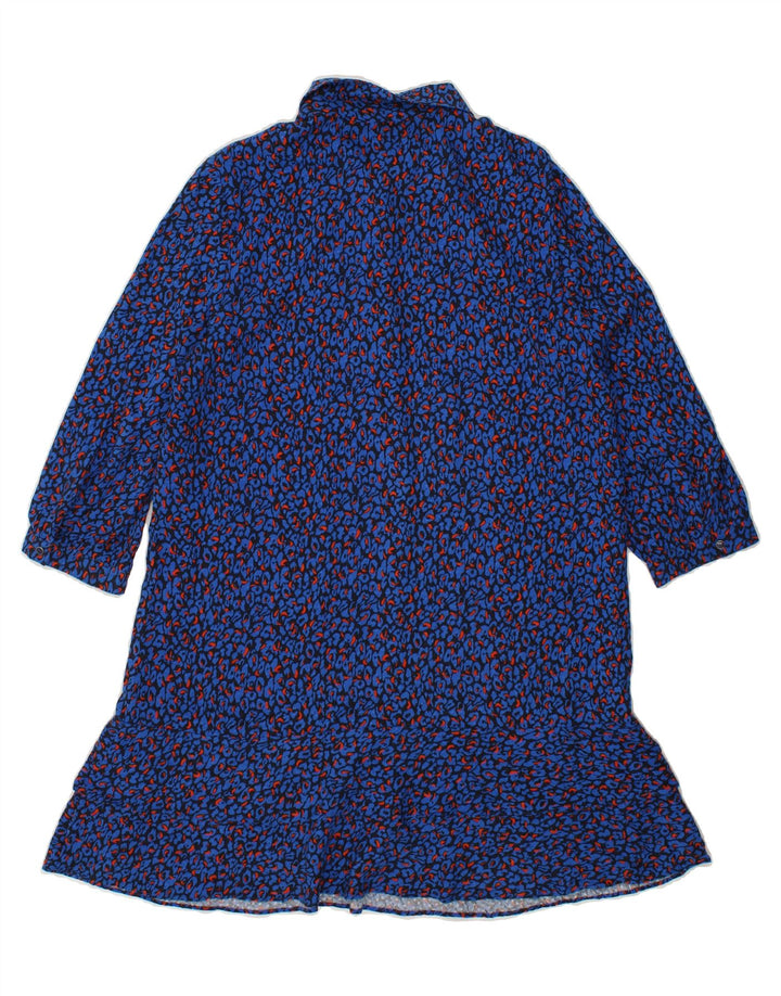 PHASE EIGHT Womens 3/4 Sleeve Drop Waist Dress UK 12 Medium Blue Vintage Phase Eight and Second-Hand Phase Eight from Messina Hembry 