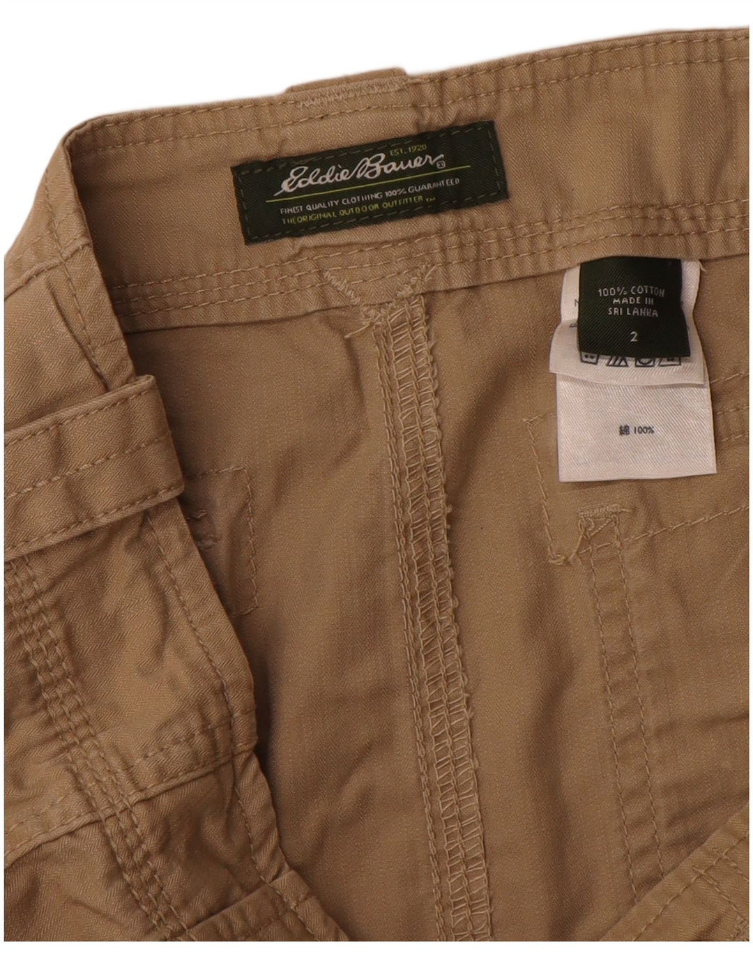 Eddie Bauer Womens Cargo Skirt US 2 XS W29  Beige Cotton