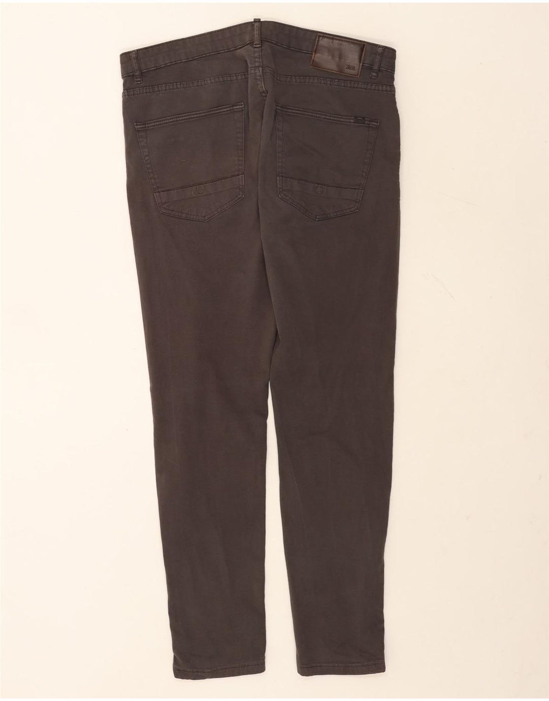 Zara Mens Slim Jeans EU 42 Large W32 L30 Brown Cotton