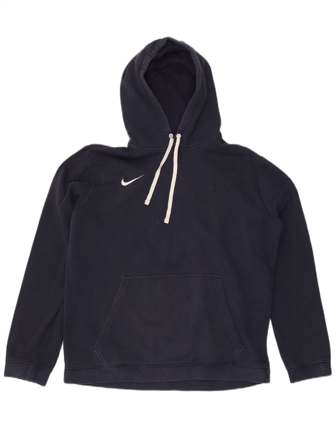 Nike Mens Hoodie Jumper Large Navy Blue Cotton
