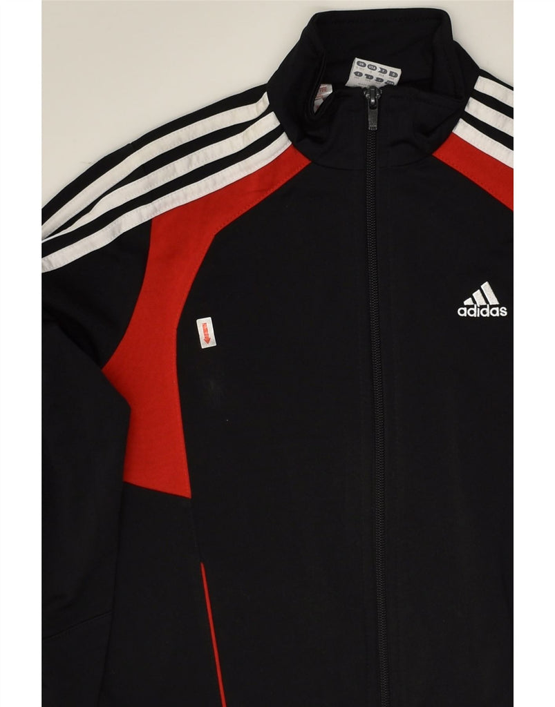 ADIDAS Girls Tracksuit Top Jacket 9-10 Years Black Polyester | Vintage Adidas | Thrift | Second-Hand Adidas | Used Clothing | Messina Hembry 