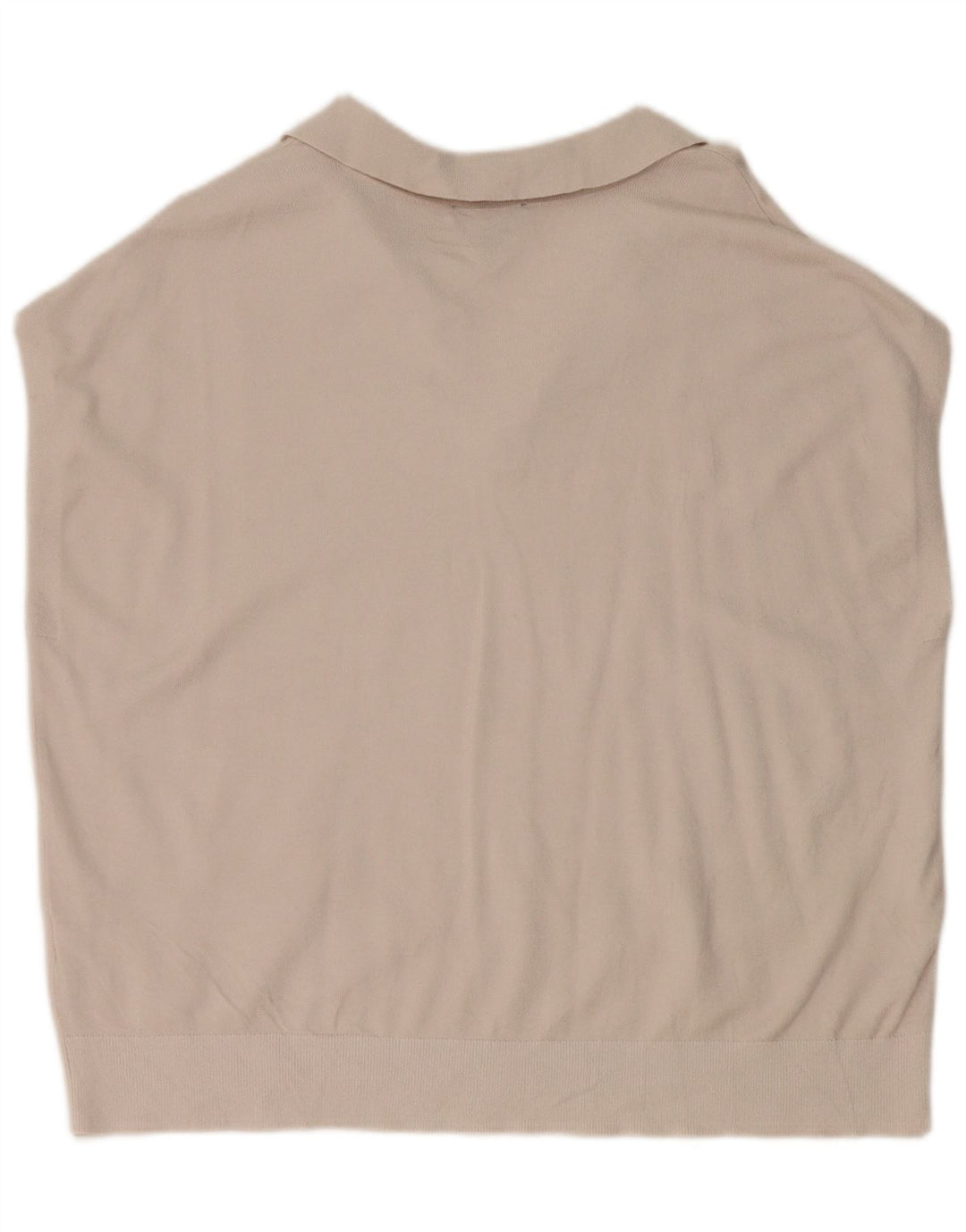 Dkny Womens Sleeveless Oversized Polo Shirt UK 18 XL Grey Rayon