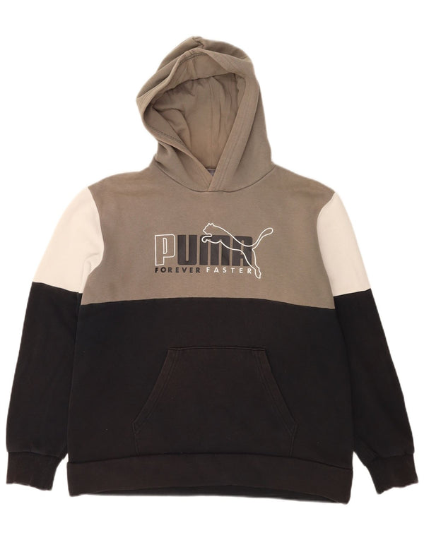 Puma Boys Graphic Hoodie Jumper 15-16 Years Multicoloured Colourblock