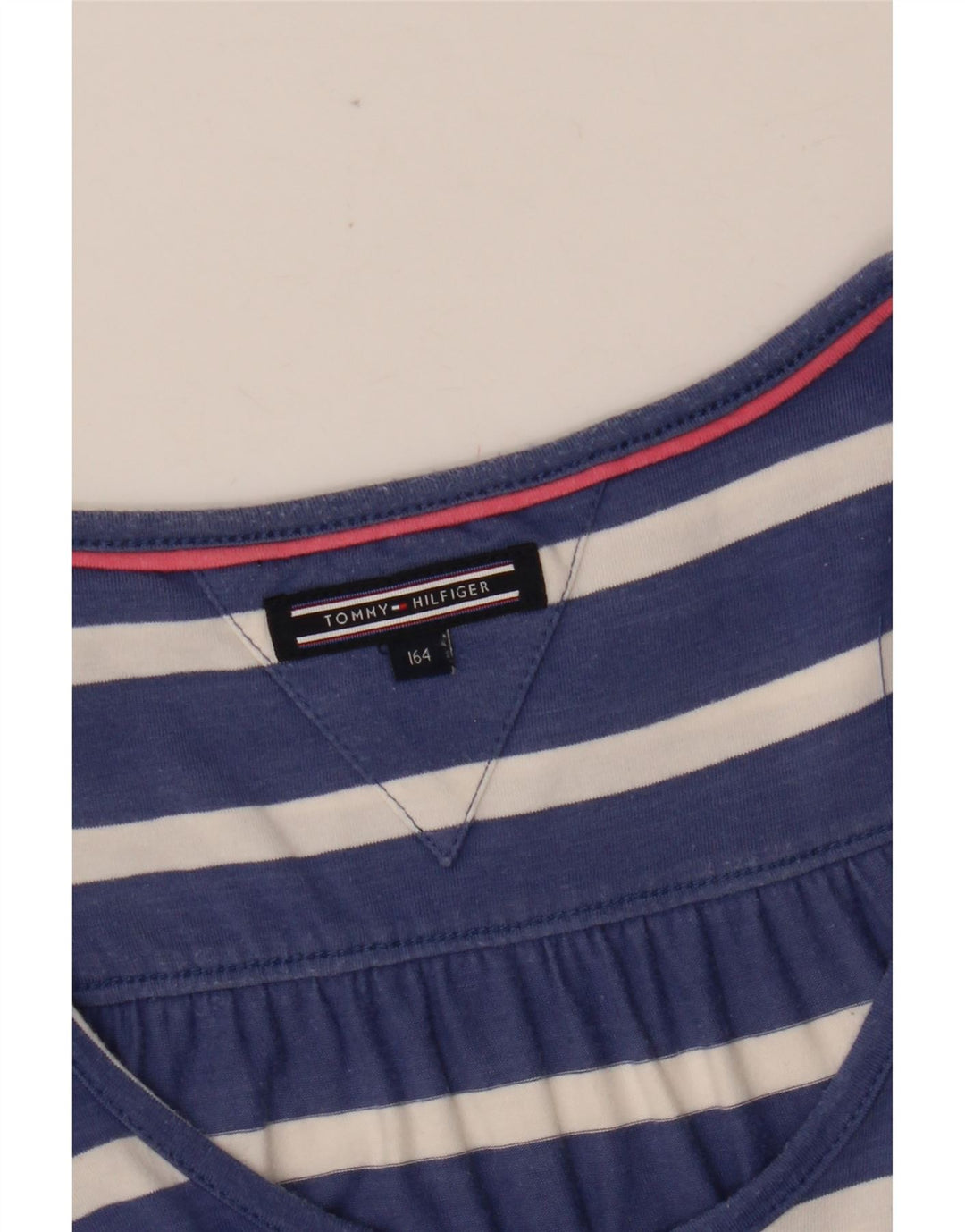 TOMMY HILFIGER Girls Sleeveless Basic Dress 14-15 Years Navy Blue Striped