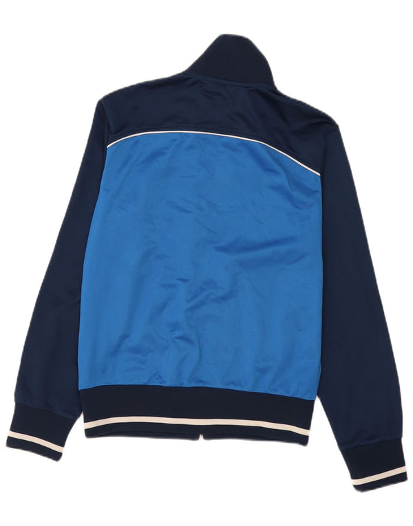 Diadora Mens Tracksuit Top Jacket UK 34 XS Navy Blue Colourblock Polyester
