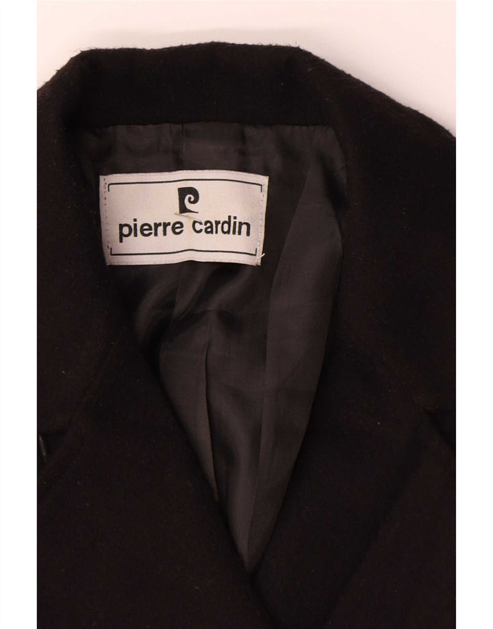 Pierre Cardin Womens Pea Coat IT 46 Large Black Polyester