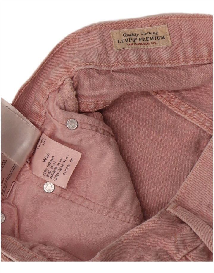 Levi's Womens 501 Denim Shorts W26 Small Pink Cotton
