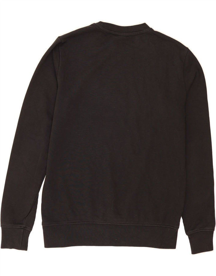 ELLESSE Mens Graphic Sweatshirt Jumper Small Black Cotton Vintage Ellesse and Second-Hand Ellesse from Messina Hembry 