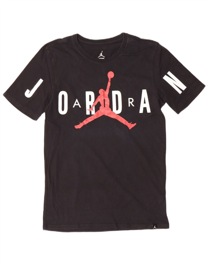 Jordan Mens Graphic T-Shirt Top Small Black Cotton