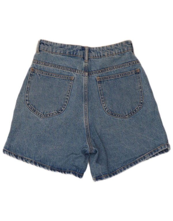 Zara Womens Trafaluc High Waist Denim Shorts EU 34 2XS W24 Blue