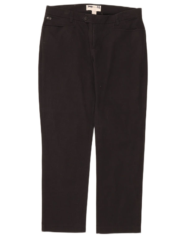 Marlboro Classics Womens Straight Suit Trousers UK 14 Large W30 L28 Black