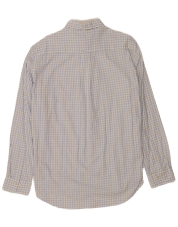 Gant Mens Regular Fit Shirt Size 43/44 17 1/2 XL Blue Gingham Cotton