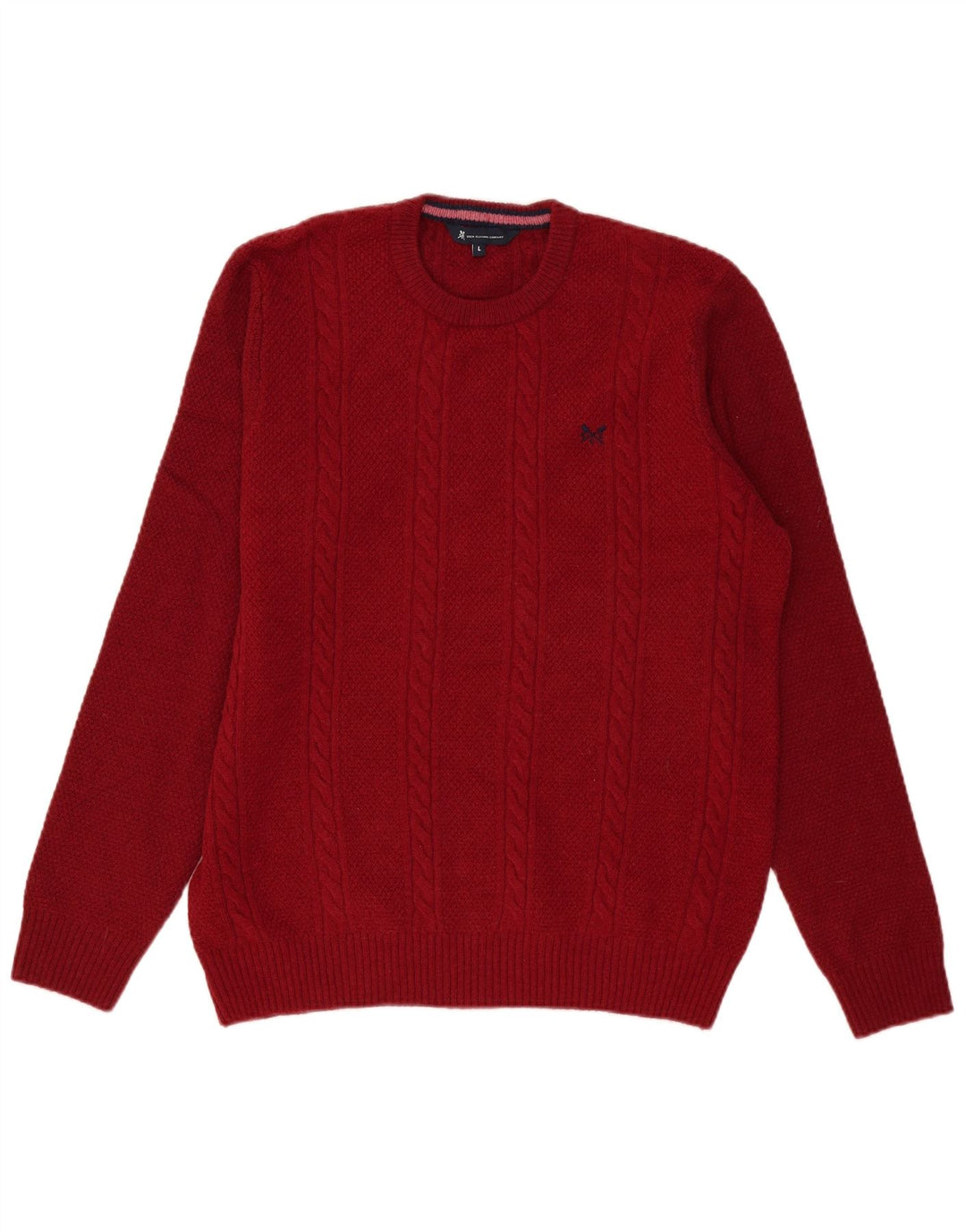 Crew Clothing Mens Crew Neck Jumper Sweater Large Red Lambswool