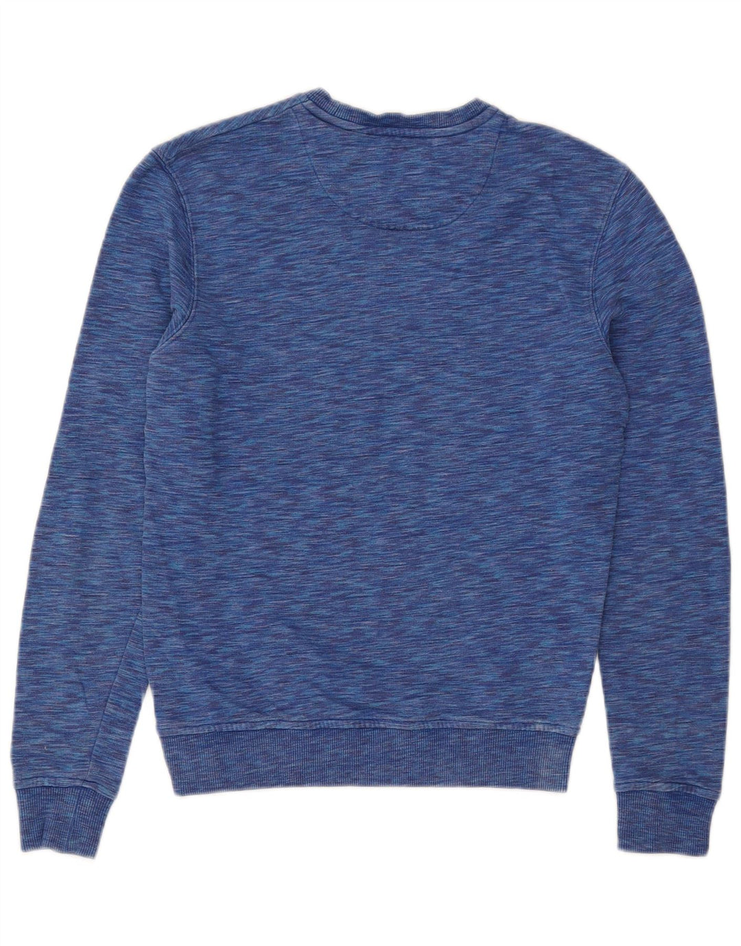 LYLE & SCOTT Womens Oversized Sweatshirt Jumper UK 6 XS Blue Flecked