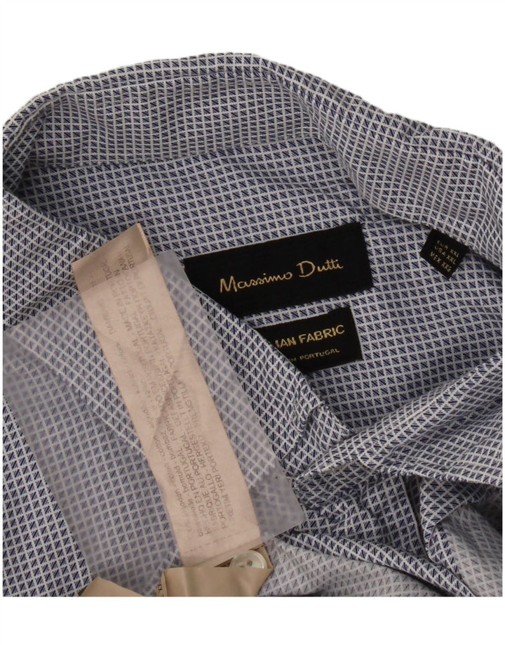 Massimo Dutti Womens Shirt 2XL Blue Check Cotton