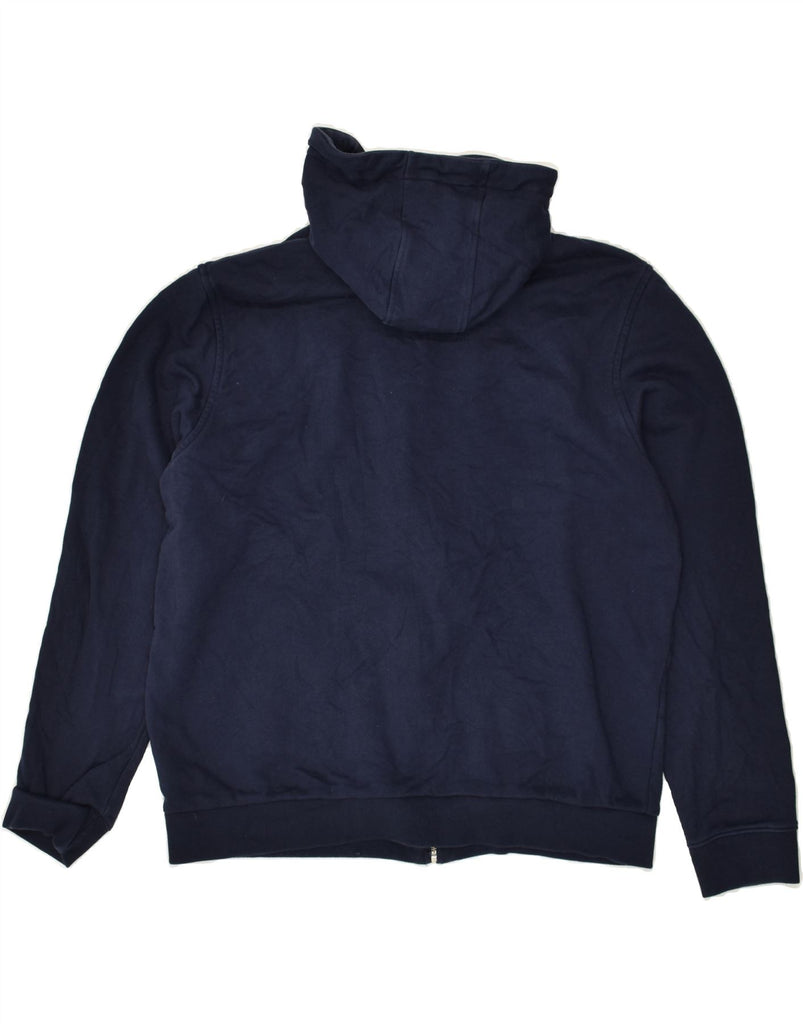 LACOSTE Mens Graphic Zip Hoodie Sweater Size 6 XL Navy Blue Cotton | Vintage Lacoste | Thrift | Second-Hand Lacoste | Used Clothing | Messina Hembry 