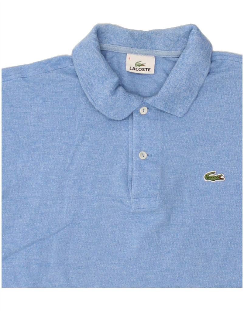 LACOSTE Mens Polo Shirt Size 4 Medium Blue Cotton | Vintage Lacoste | Thrift | Second-Hand Lacoste | Used Clothing | Messina Hembry 