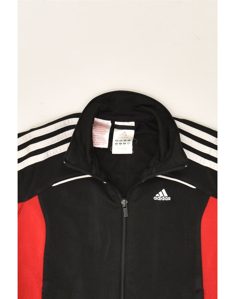 ADIDAS Boys Graphic Tracksuit Top Jacket 7-8 Years Black Colourblock | Vintage Adidas | Thrift | Second-Hand Adidas | Used Clothing | Messina Hembry 