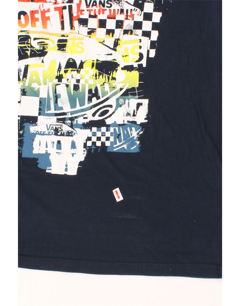 VANS Mens Classic Graphic T-Shirt Top Medium Navy Blue Cotton Vintage Vans and Second-Hand Vans from Messina Hembry 