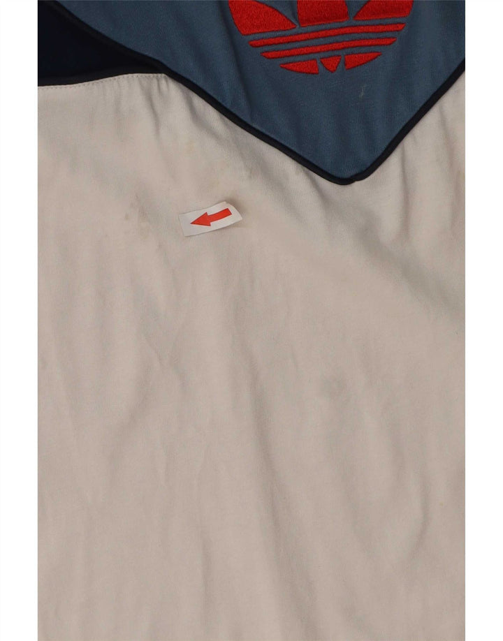 Adidas Mens T-Shirt Top Small Blue Colourblock Cotton