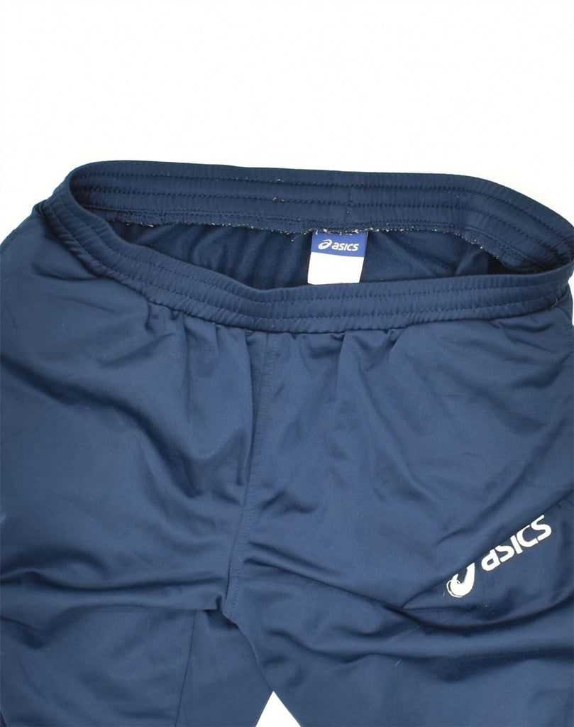 ASICS Girls Tracksuit Trousers Joggers 12-13 Years Blue Polyester | Vintage Asics | Thrift | Second-Hand Asics | Used Clothing | Messina Hembry 