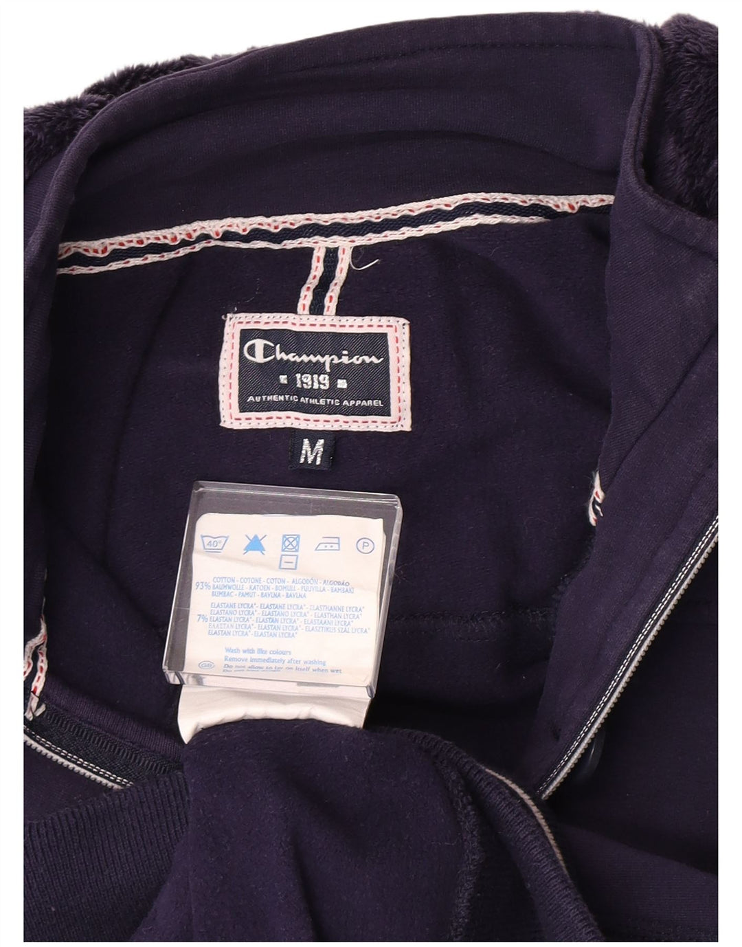 Champion Womens Hooded Tracksuit Top Jacket UK 12 Medium Purple Check